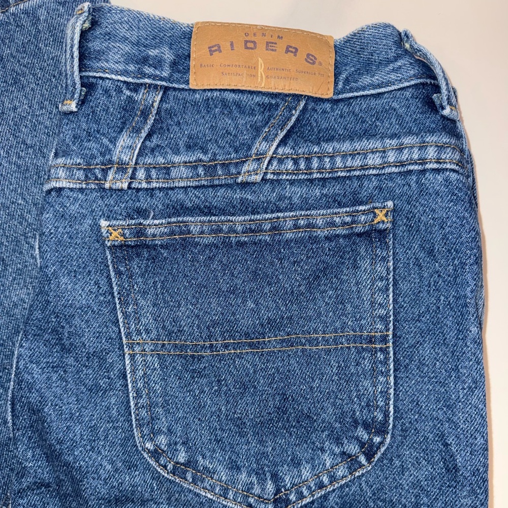 Riders Women's Vintage 1990s Blue Denim Jeans 100% Cotton Size 12 M - Picture 3 of 15